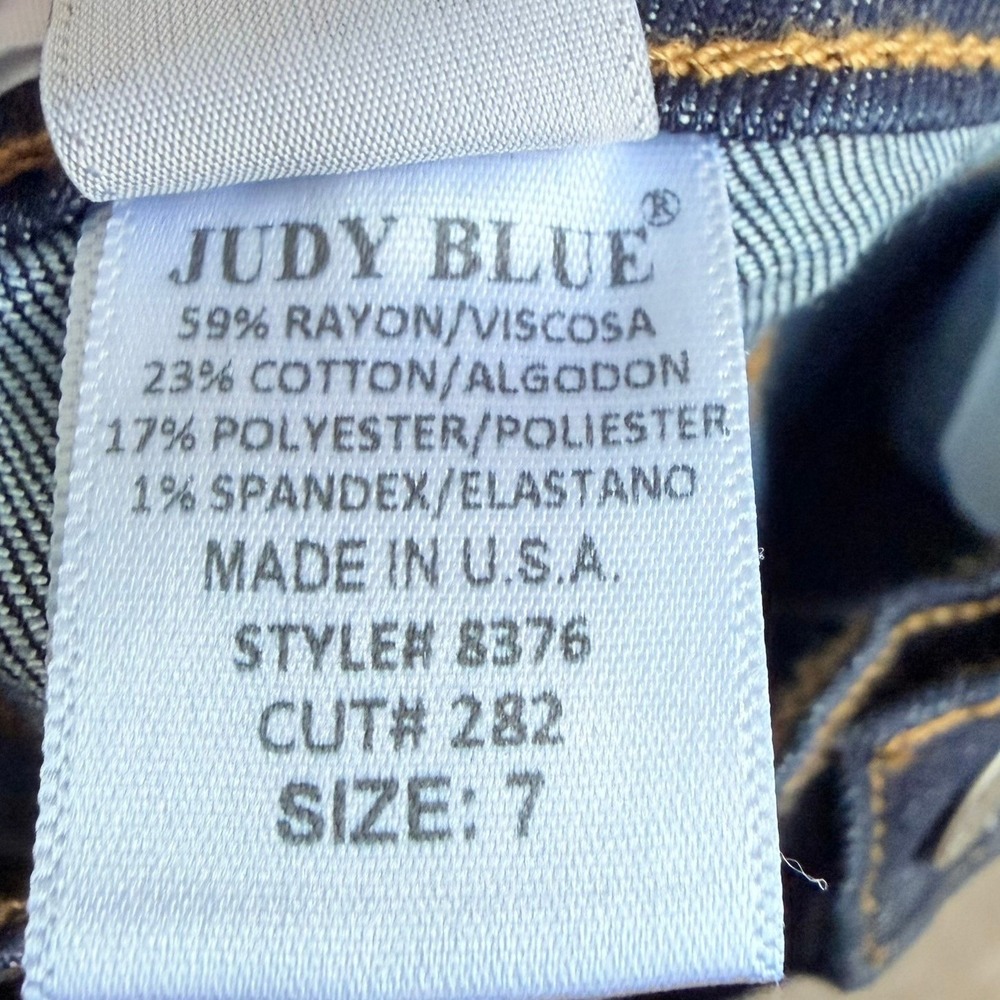 Judy Blue Skinny Jeans Womens 7/28 Dark Blue NEW Midrise Rayon Blend 8376 - Picture 3 of 9